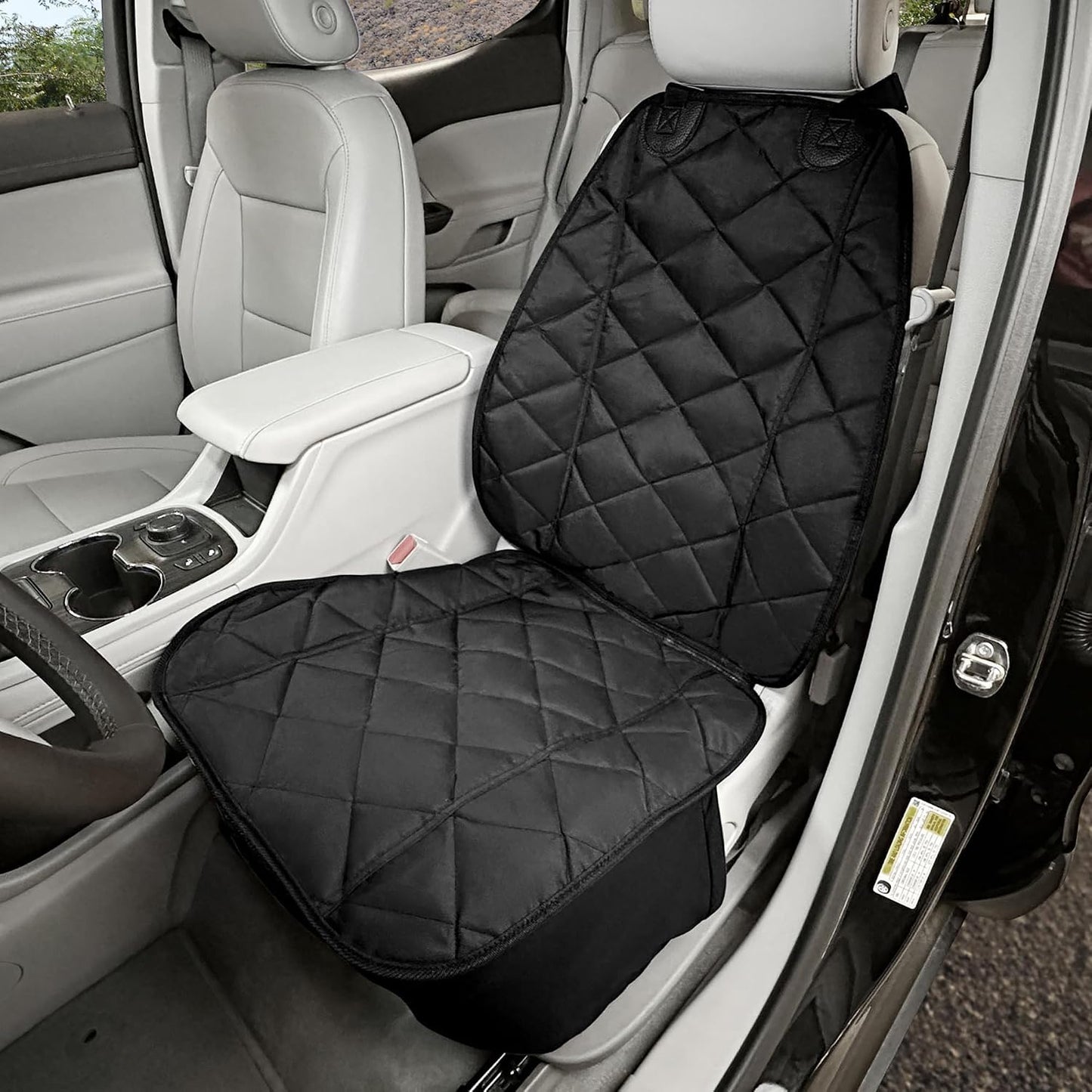 4Knines Heavy Duty Front Bucket Seat Cover for Dogs, Waterproof, Black | Heavy-duty with K9-Shield waterproof protection. Fit