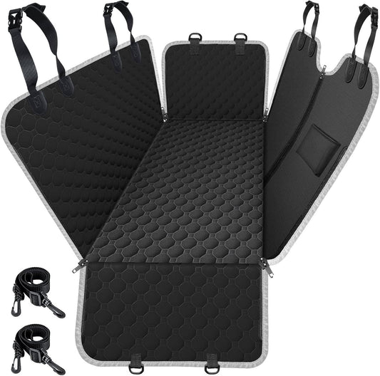 Mancro Dog Car Seat Cover for Back Seat, Waterproof Dog Hammock for Car | 600D Heavy Duty, Scratch-Resistant Back Seat Pet Co