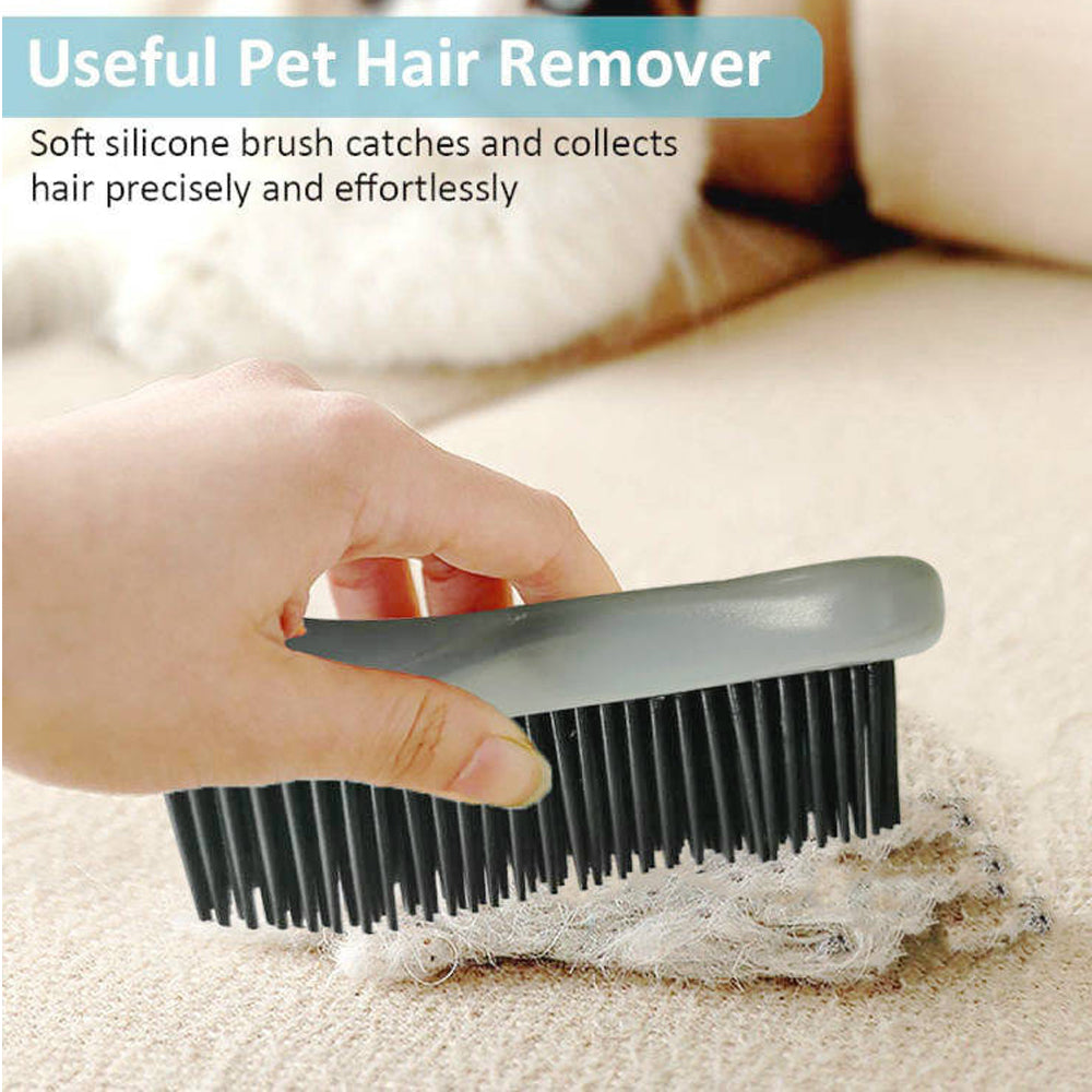 Silicone Pet Hair Remover Brush for Furniture Clothing and Carpet
