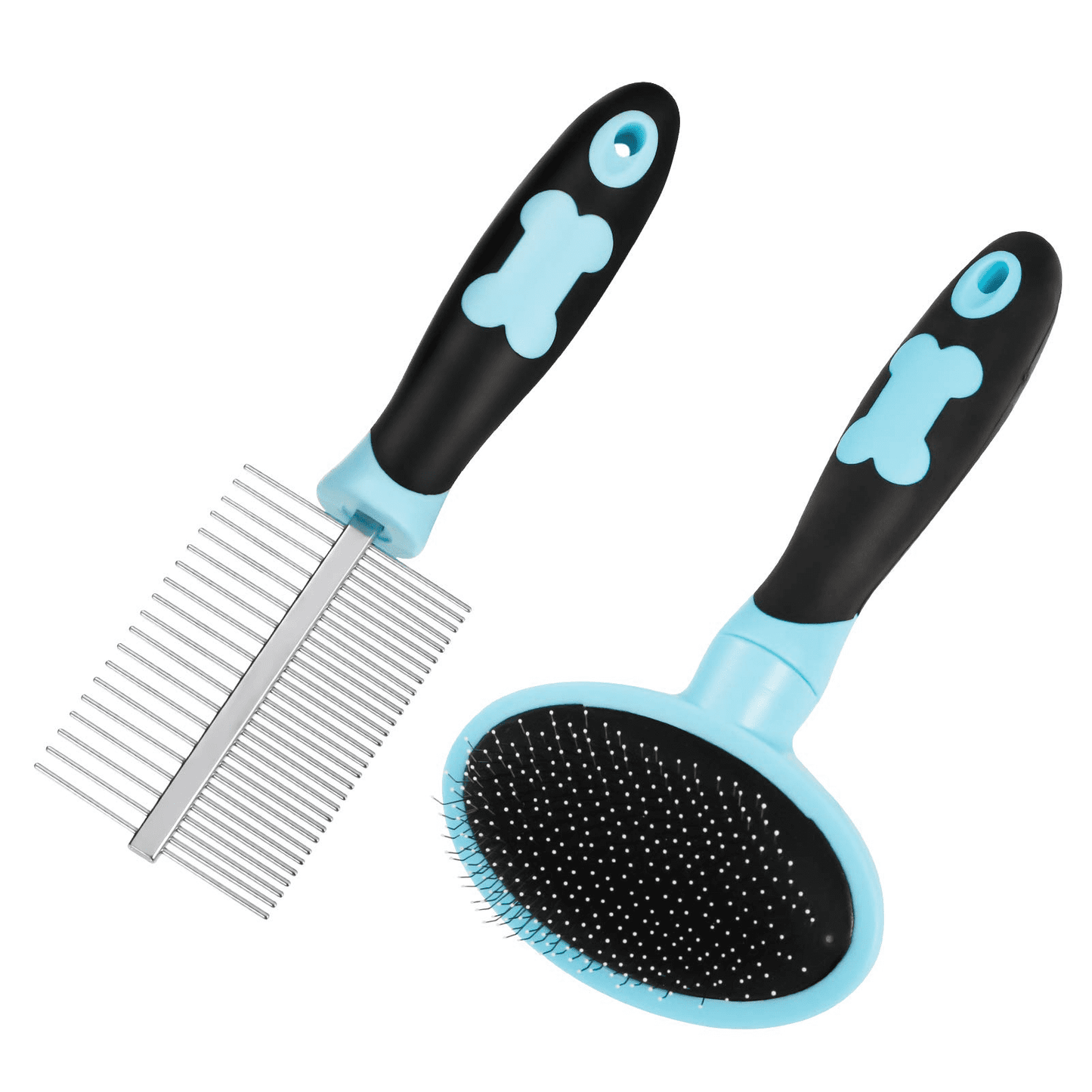 Topekada Slicker Dog Comb and Brush for Long Hair, Gently Dog Hair Brush and Sturdy Double Sided Grooming Comb, Puppy Hair Pi