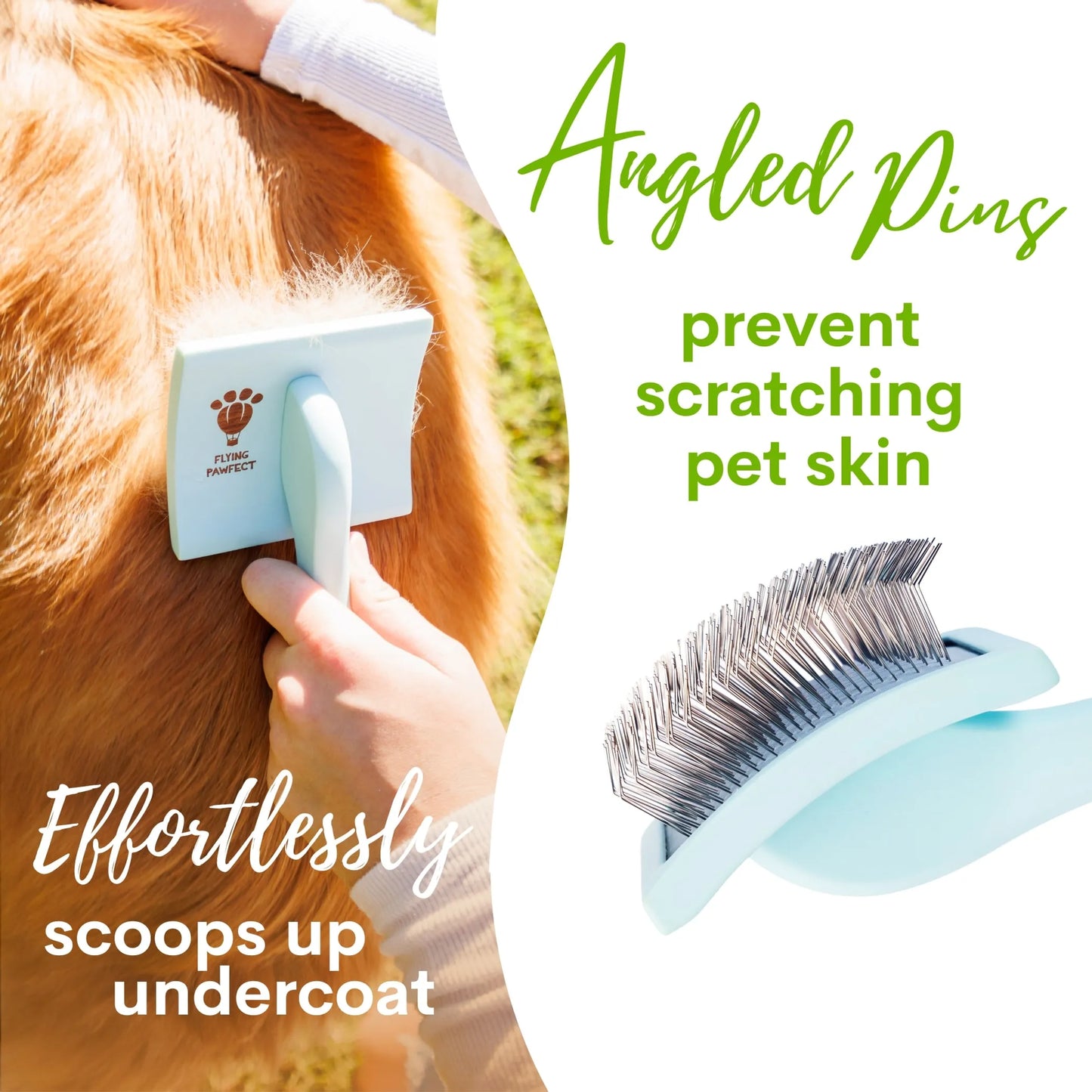 Flying Pawfect Curved Coral Large Pet Slicker Brush supplier image 9
