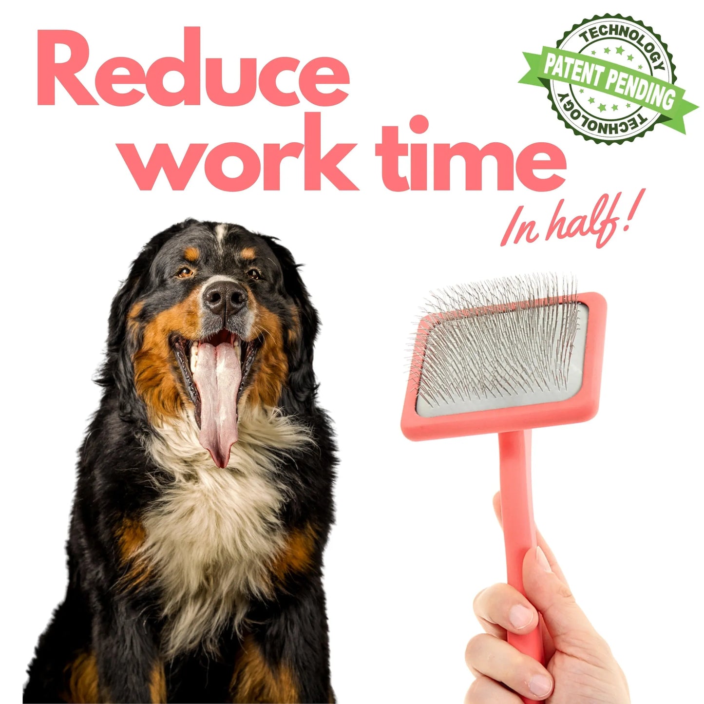Flying Pawfect Flat Coral Large Pet Slicker Brush supplier image 4