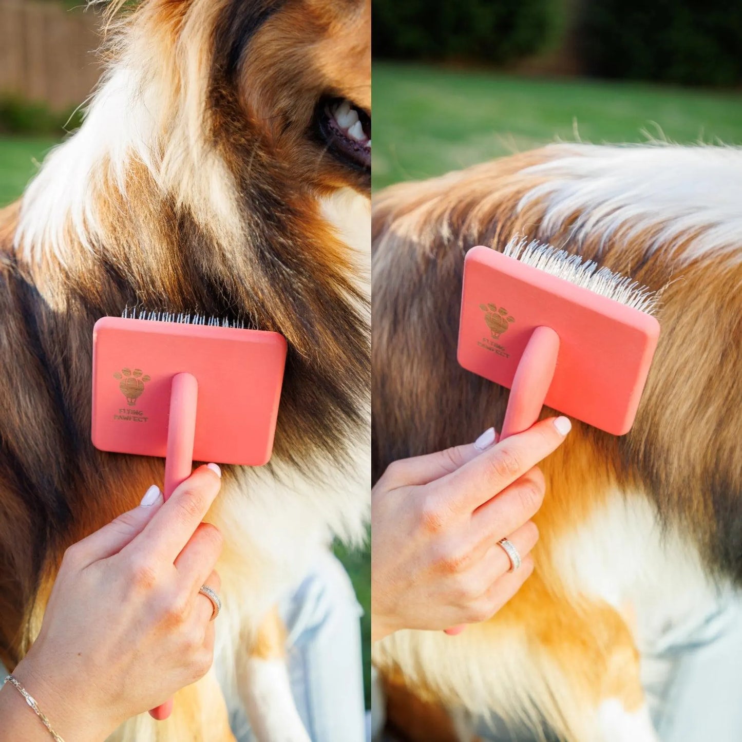 Flying Pawfect Flat Coral Large Pet Slicker Brush supplier image 6