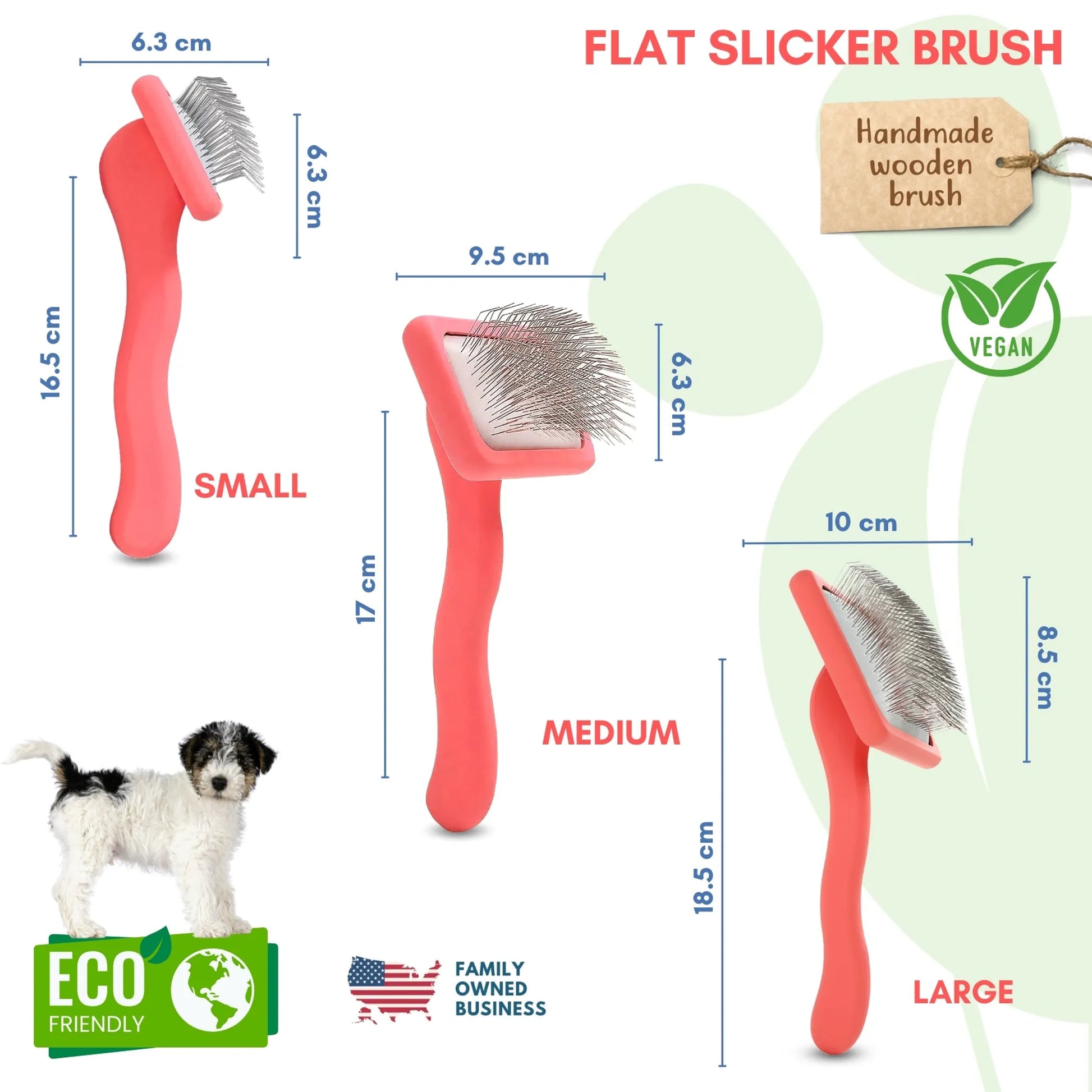 Flying Pawfect Flat Coral Medium Pet Slicker Brush supplier image 5