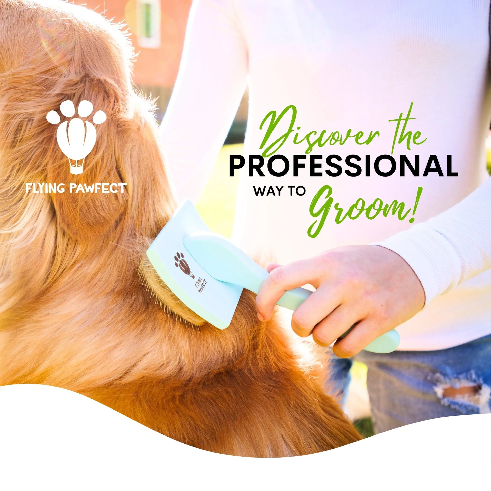 Flying Pawfect Flat Coral Medium Pet Slicker Brush supplier image 8