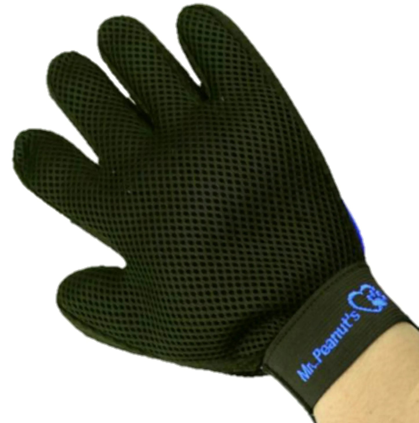 Mr. Peanut's 259 silicone-pin grooming gloves close view