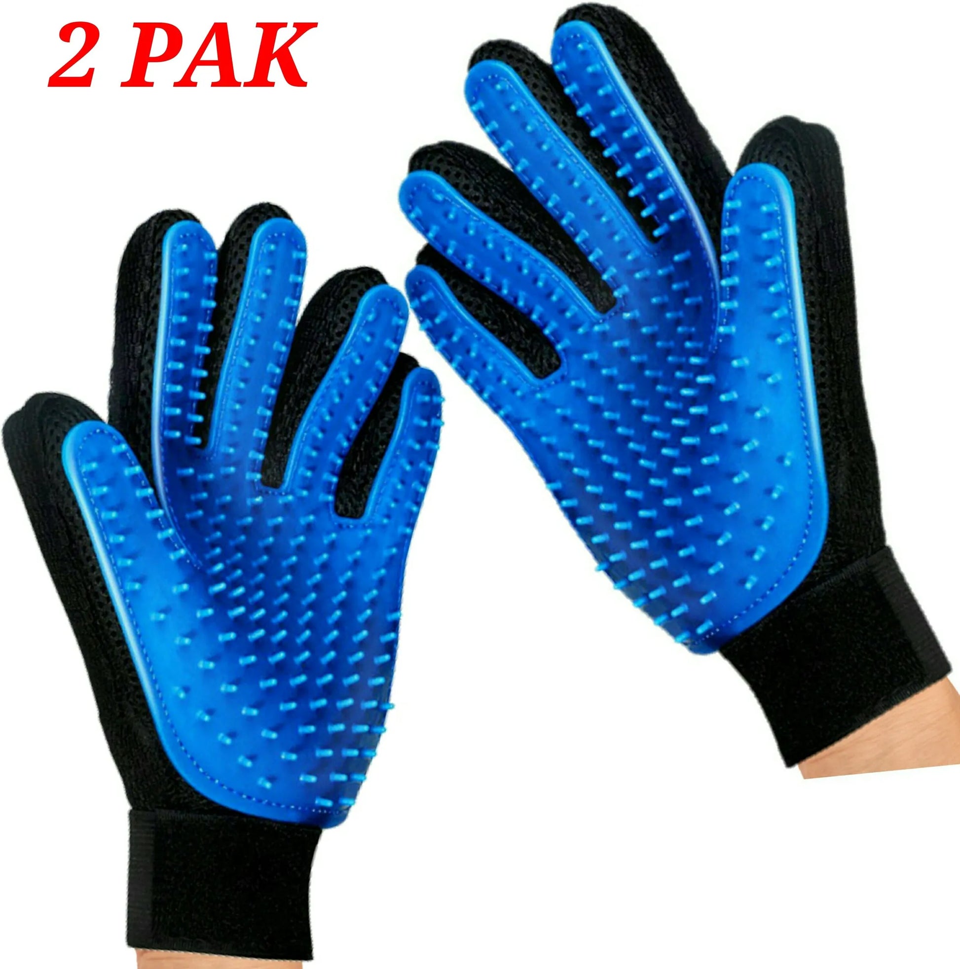 Mr. Peanut's 259 silicone-pin grooming gloves two-pack overview