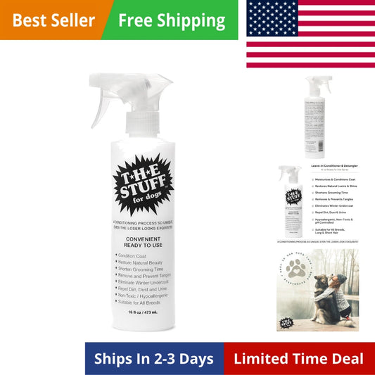 Leave-In Dog Conditioner and Detangler Spray 16 oz