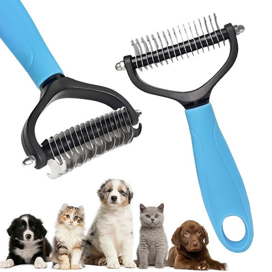 FDS Double-Sided Dematting Comb Rake for Dogs and Cats