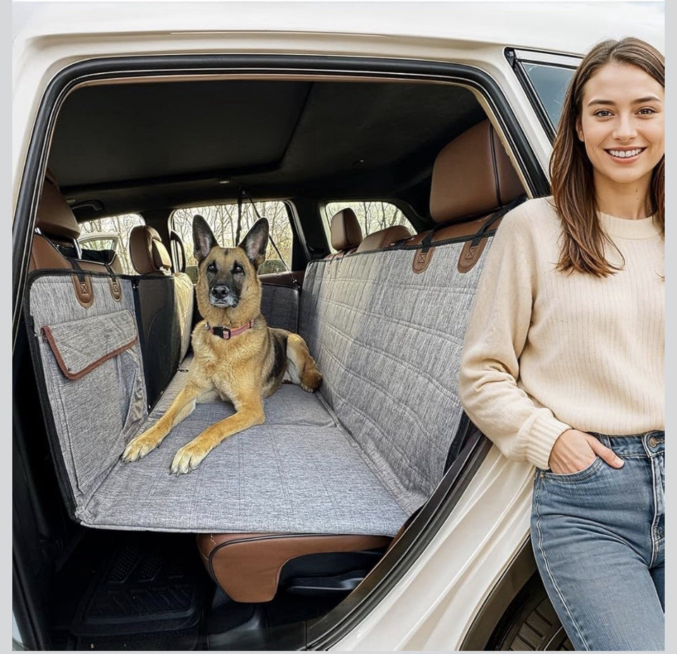 APetsPlanet APetsPlanet-2.0 Waterproof Dog Car Seat Cover Oxford Mesh Window