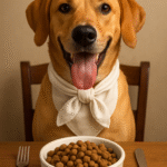 20250424 0914 Dog Awaiting Meal simple compose 01jskyyh7ke6ebsg79z89e0g2d