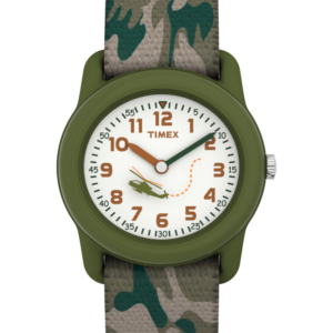 TIMEX TIME MACHINES® 29mm Green Camo Elastic Fabric Kids Watch - Default