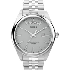 Timex Legacy Day and Date 41mm Stainless Steel Bracelet Watch