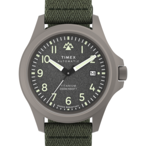 Expedition® Field Post Titanium Automatic 41mm Recycled Fabric Strap Watch