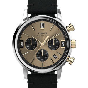 Marlin® Chronograph Tachymeter 40mm Leather Strap Watch 