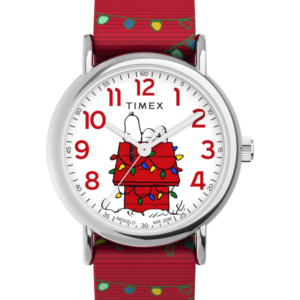 Peanuts® x Timex Weekender Holiday 38mm Fabric Strap Watch