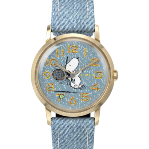 Peanuts® x Timex Marlin® 1965 Reissue Inspired Snoopy Tennis 34mm Fabric Strap Watch