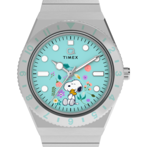 Peanuts® x Q Timex® 36mm Stainless Steel Expansion Band Watch