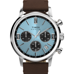 Marlin® Chronograph Tachymeter 40mm Leather Strap Watch